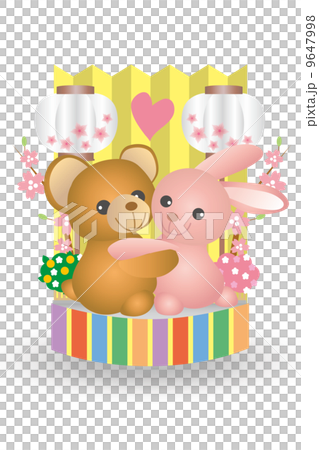 クマとウサギのひな祭り 9647998