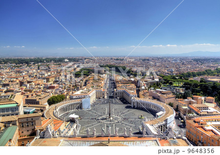Panoramic view on St Peters Square. Roma, Italy Panoramic view on St Peters Square. Roma, Italy 9648356