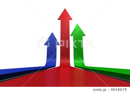 Colourful arrows pointing up 9648679
