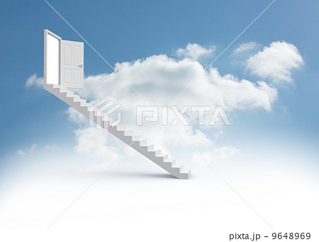 Steps leading to open door in the sky 9648969