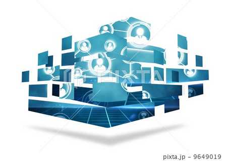 Online community on abstract screen 9649019