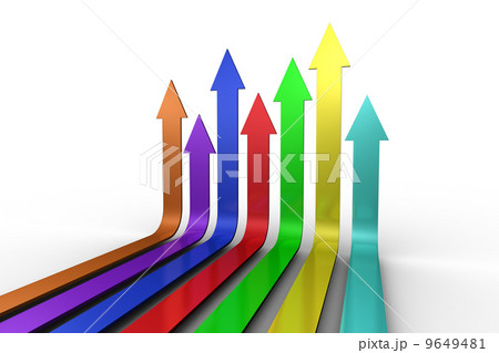 Colourful arrows pointing up 9649481