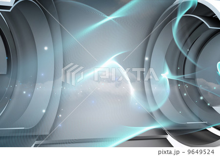 Blue abstract design in structure 9649524