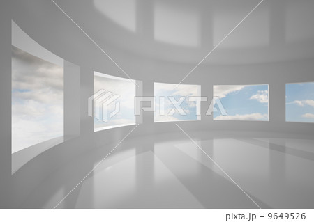 Blue sky seen through window Blue sky seen through window 9649526