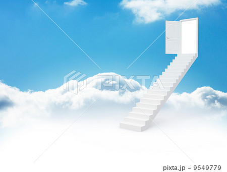 Steps leading to open door in the sky 9649779