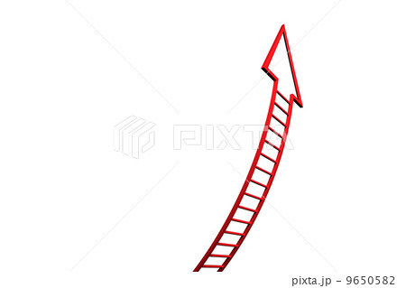 Red ladder arrow graphic 9650582