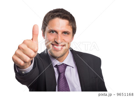 Close-up of a businessman gesturing thumbs up 9651168
