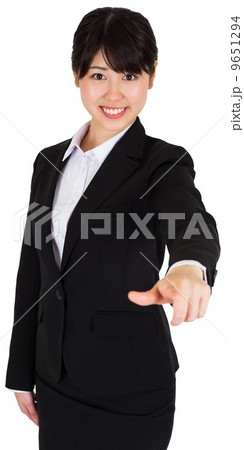 Smiling businesswoman pointing Smiling businesswoman pointing 9651294