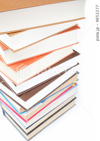 A stack of books on a white background. A stack of books on a white background. 9652277