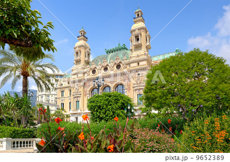 Garden and facade of Casino in Monte Carlo, Monaco. Garden and facade of Casino in Monte Carlo, Monaco. 9652389