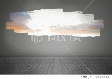 Display on wall showing bright sky Display on wall showing bright sky 9652844