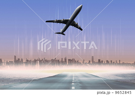 Composite image of cityscape on the horizon Composite image of cityscape on the horizon 9652845