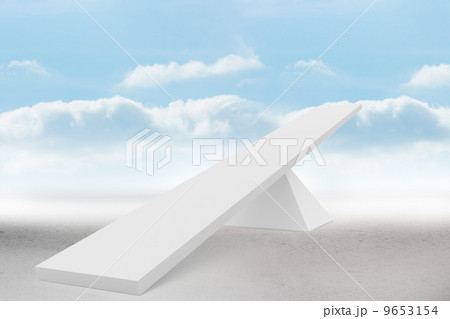 White scales in front of clouds 9653154