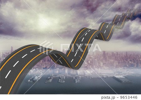 Bumpy road backdrop 9653446
