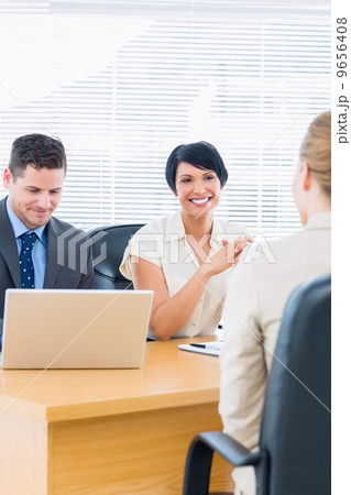 Recruiters checking the candidate during job interview Recruiters checking the candidate during job interview 9656408