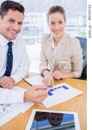 Smartly dressed colleagues in business meeting 9656542