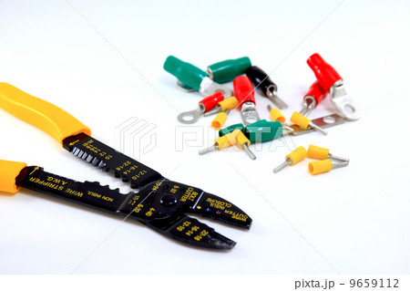 multi purpose electrician's tool isolated on white multi purpose electrician's tool isolated on white 9659112