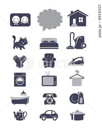 Household icons set 9659507