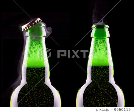 open wet beer bottle open wet beer bottle 9660119