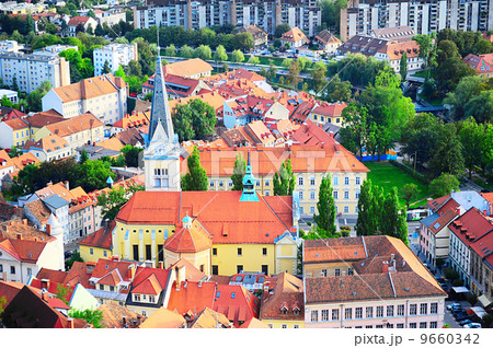 Ljubljana aerial view 9660342