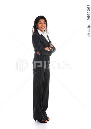 african american business woman isolated on white full body 9662063