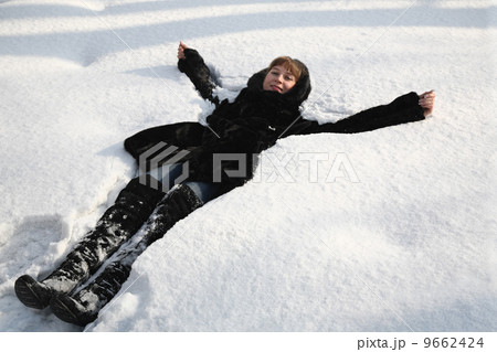 The girl in a snow 9662424