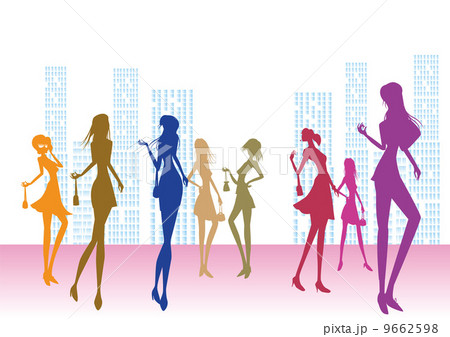 シルエット　女性 9662598