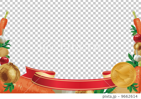 カレー素材のイラスト枠 9662614