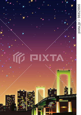 東京夜景のイメージイラスト 9662866