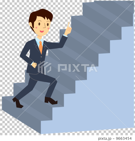 階段を上がる男性 9663454