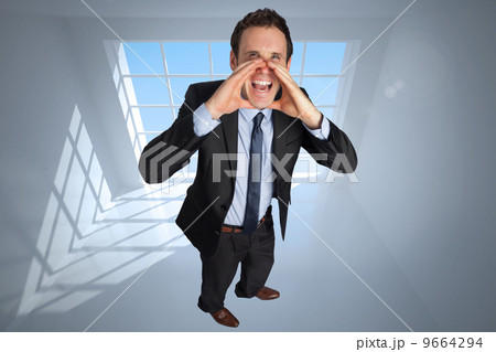 Composite image of shouting businessman Composite image of shouting businessman 9664294