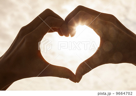 Hand Heart Sunrise Sunset 9664702
