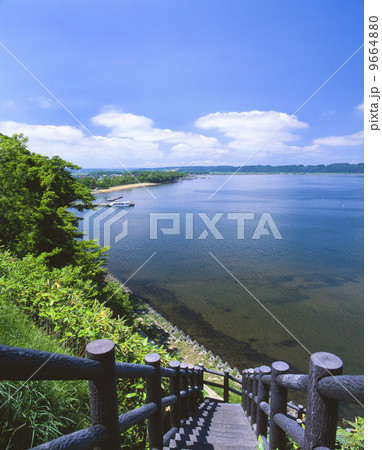 青森県　小川原湖 9664880