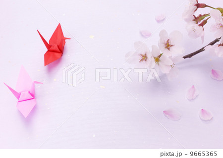 桜と折り鶴 桜と折り鶴 9665365