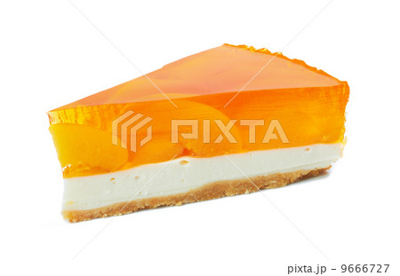 Piece of cake with jelly peach Piece of cake with jelly peach 9666727