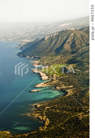 Aerial view of Mediterranean coastline Aerial view of Mediterranean coastline 9667250