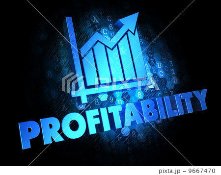 Profitability Concept on Dark Digital Background. Profitability Concept on Dark Digital Background. 9667470