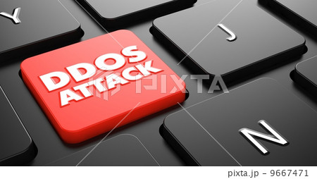 DDOS Attack on Red Keyboard Button. 9667471