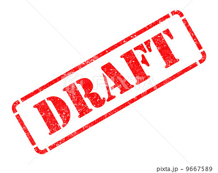 Draft inscription on Red Rubber Stamp. 9667589