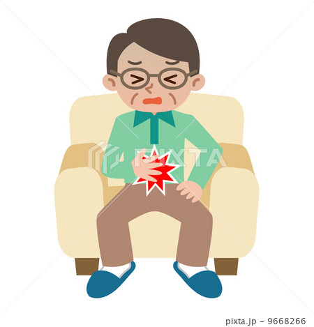腹痛のシニア男性 9668266
