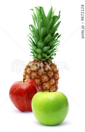 Fresh pineapple and apples 9672128