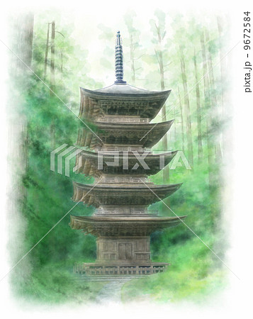羽黒山　五重塔 9672584