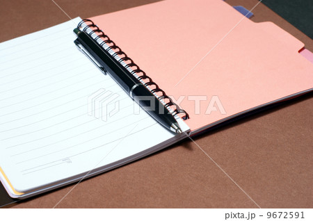 Concept time management, diary and pen Concept time management, diary and pen 9672591
