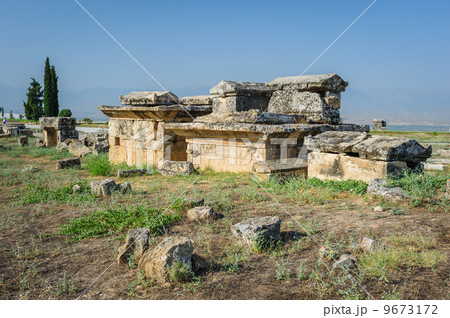Ruins of Hierapolis, now Pamukkale Ruins of Hierapolis, now Pamukkale 9673172