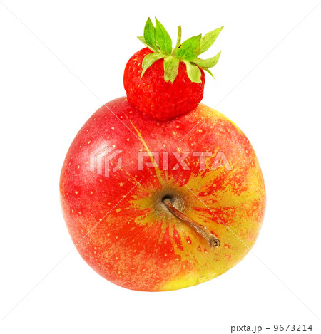 Strawberry in apple.Isolated. Strawberry in apple.Isolated. 9673214