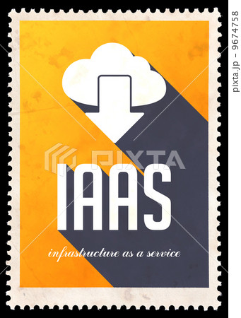 IAAS Concept on Yellow in Flat Design. IAAS Concept on Yellow in Flat Design. 9674758