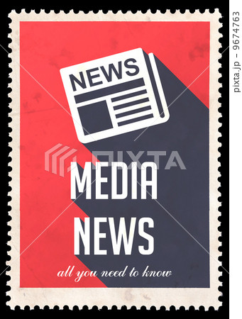 Media News on Red in Flat Design. Media News on Red in Flat Design. 9674763