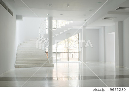 Interior of a building with white walls Interior of a building with white walls 9675280