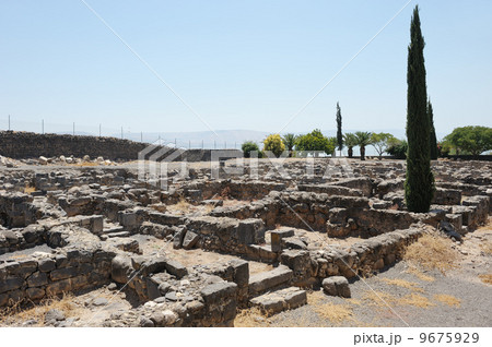 Excavations of the ancient city of Capernaum 9675929