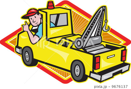 Tow Wrecker Truck Driver Thumbs Up Tow Wrecker Truck Driver Thumbs Up 9676137